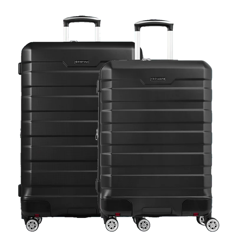 Kit 2 Malas Grande, Média Wheeless 2T - Preto