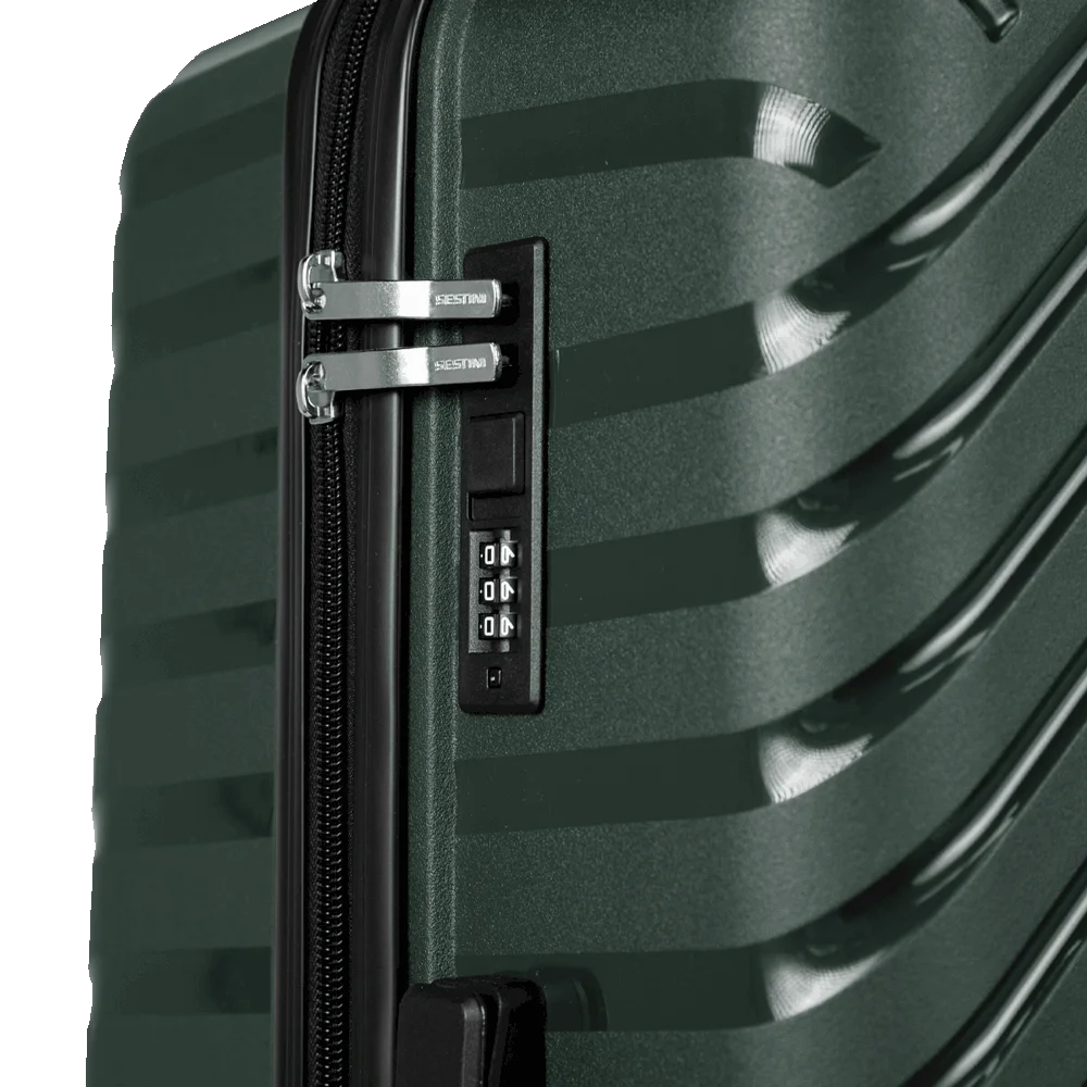 Kit 2 Malas de Viagem Grande e Bordo em Polipropileno PP Essencial 2 - Verde
