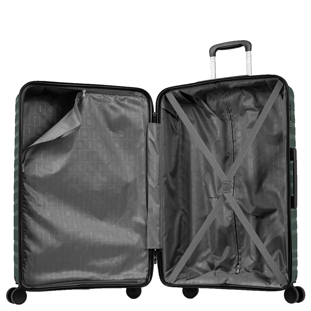 Kit 2 Malas de Viagem Grande e Bordo em Polipropileno PP Essencial 2 - Verde