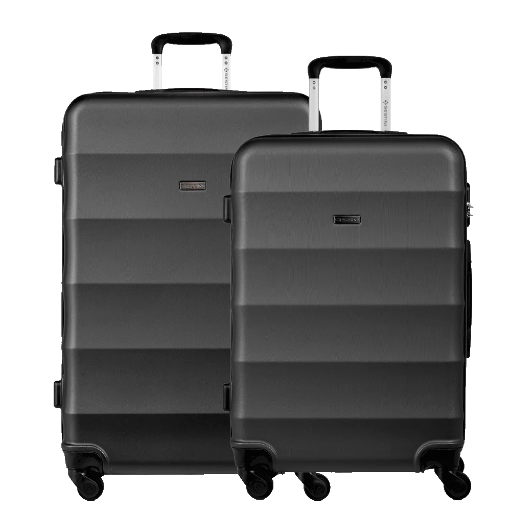 Kit 2 Malas de Viagem Grande e Média em ABS Basic - Grafite