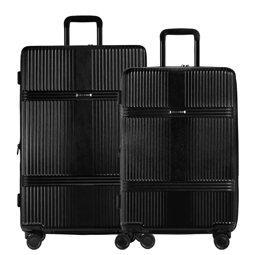 Kit 2 Malas de Viagem Grande e Média em ABS Croma - Preto