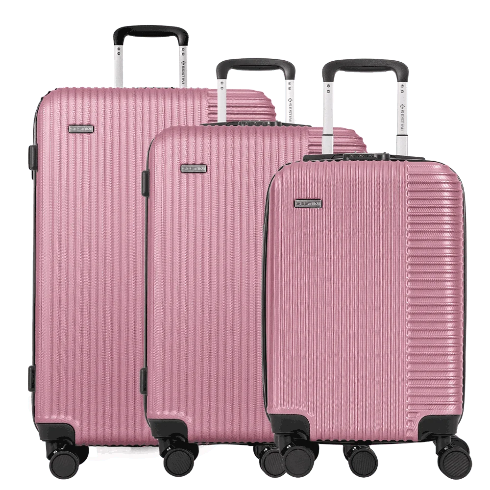 Kit 3 Malas Grande, Média e Bordo Classy 2 - Rose