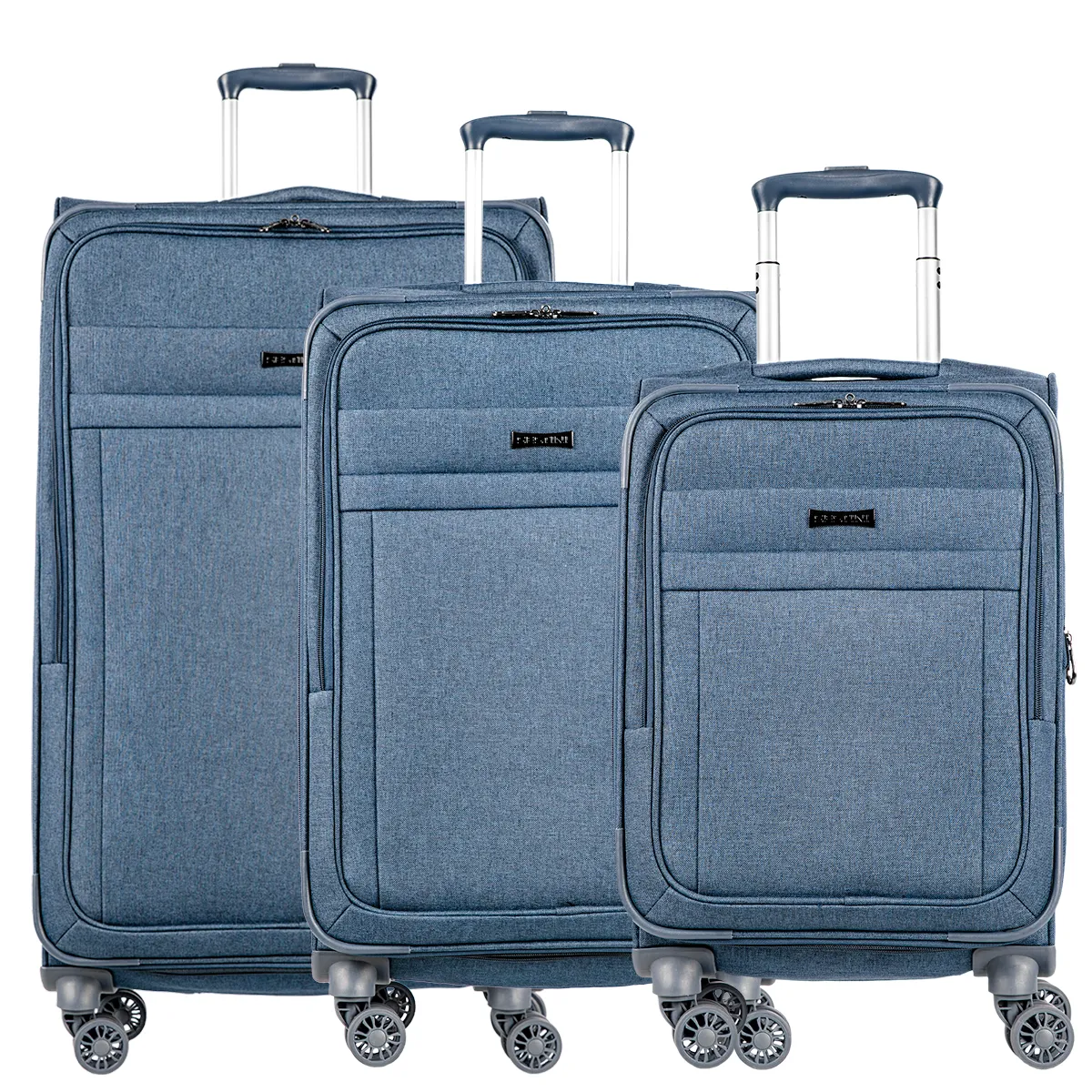 Kit 3 Malas de Viagem G-M-B Ultralight Hug 2T - Azul