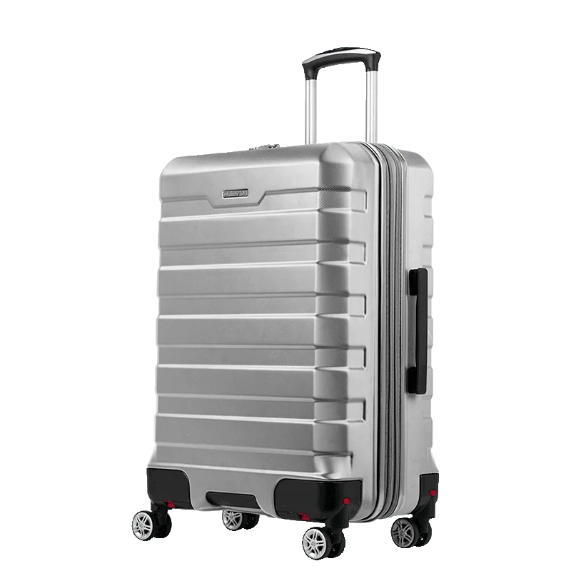 Kit 3 Malas de Viagem Grande, Média e Bordo Plus em ABS Wheeless 2t - Prata