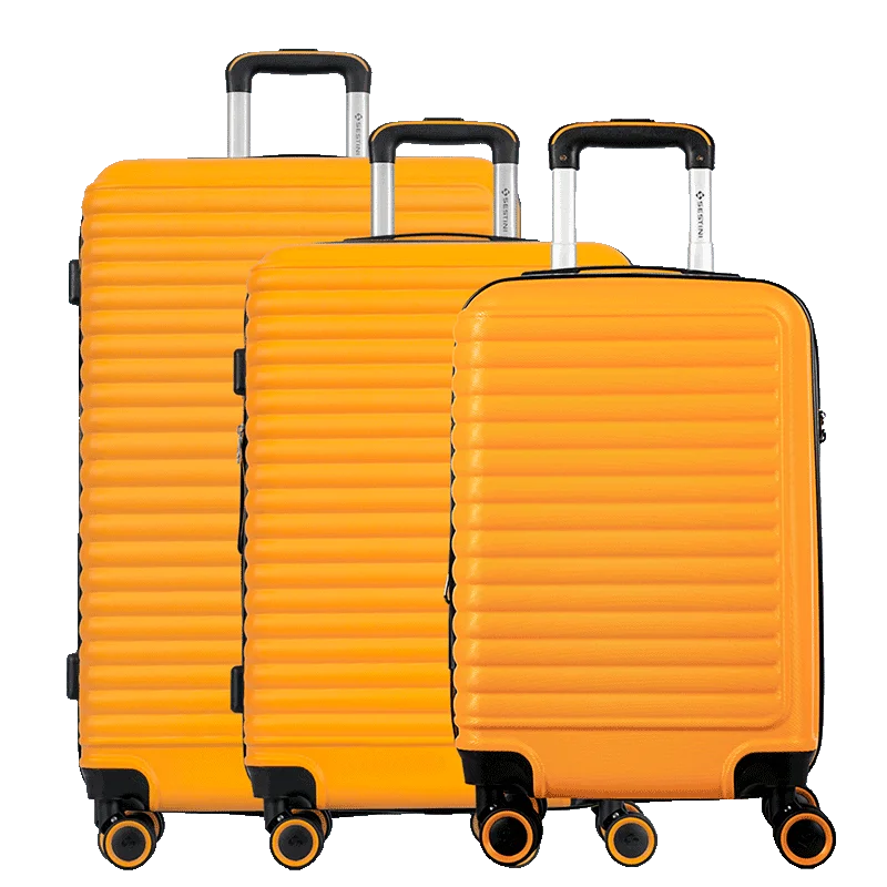 Kit 3 Malas de Viagem Grande, Média e Bordo Racer - Amarelo