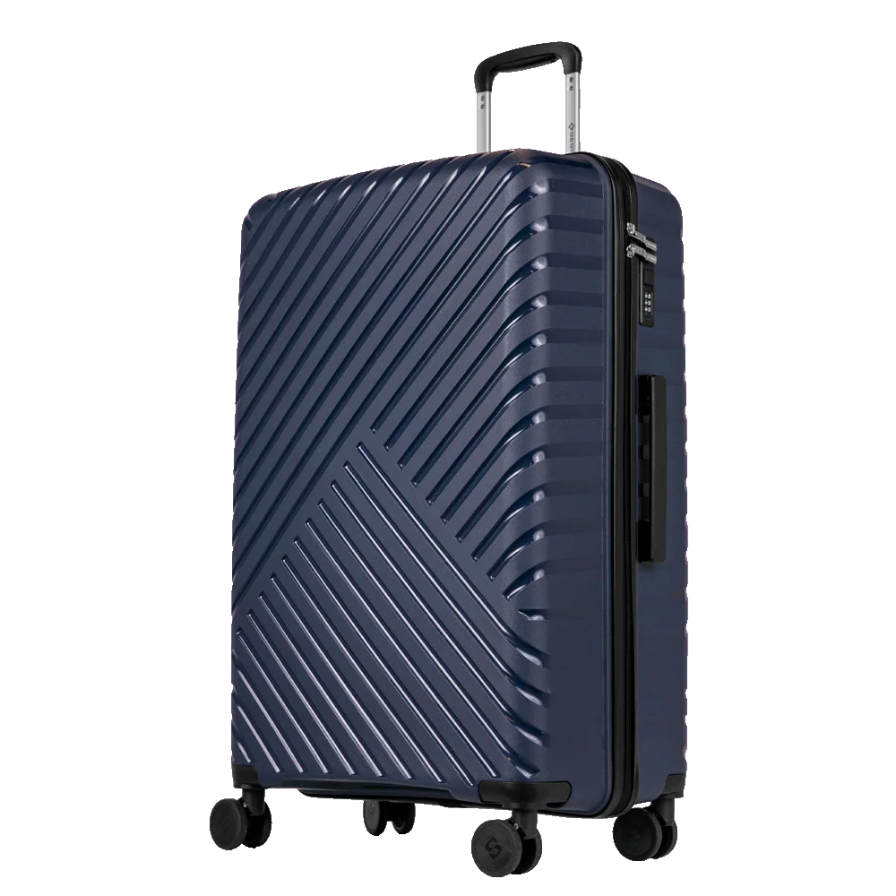 Kit 3 Malas de Viagem Grande, Média e Bordo em Polipropileno PP Essencial 2 - Azul marinho