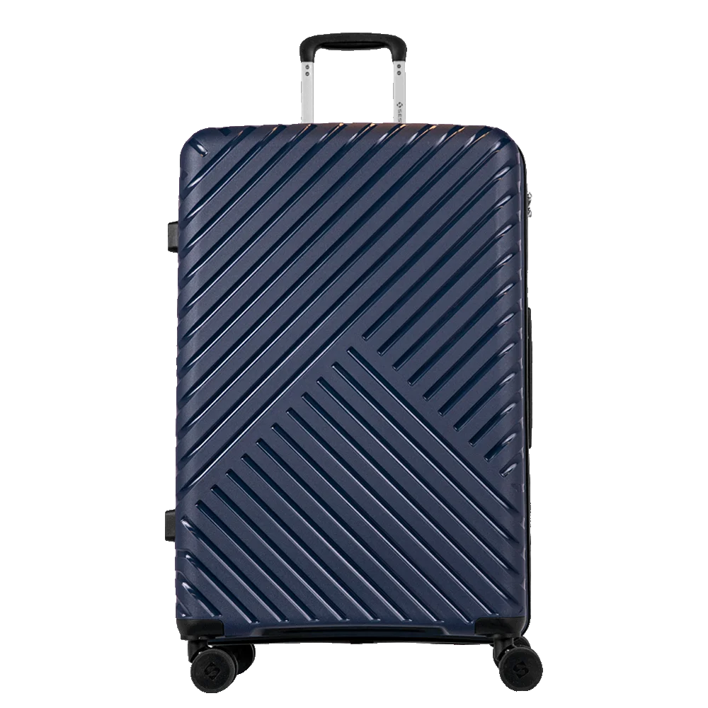 Kit 3 Malas de Viagem Grande, Média e Bordo em Polipropileno PP Essencial 2 - Azul marinho