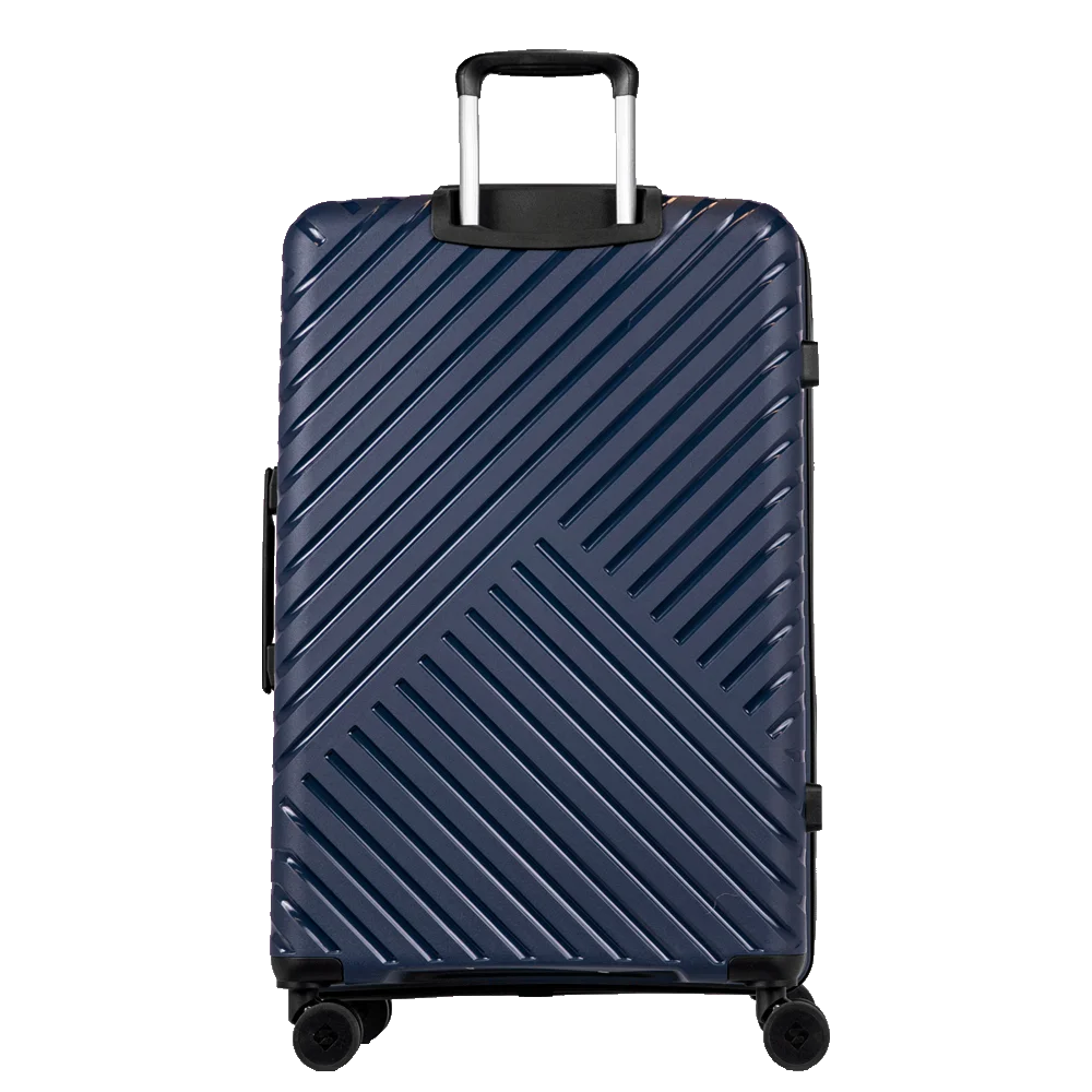 Kit 3 Malas de Viagem Grande, Média e Bordo em Polipropileno PP Essencial 2 - Azul marinho