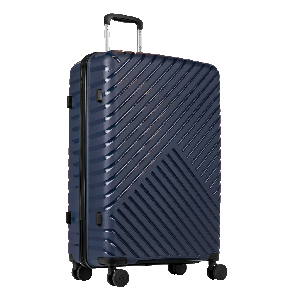 Kit 3 Malas de Viagem Grande, Média e Bordo em Polipropileno PP Essencial 2 - Azul marinho