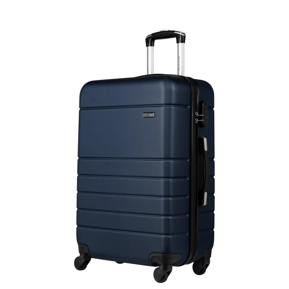 Kit 3 Malas de viagem Grande, Média e Bordo e 1 Frasqueira em ABS Essencial 2 - Azul marinho