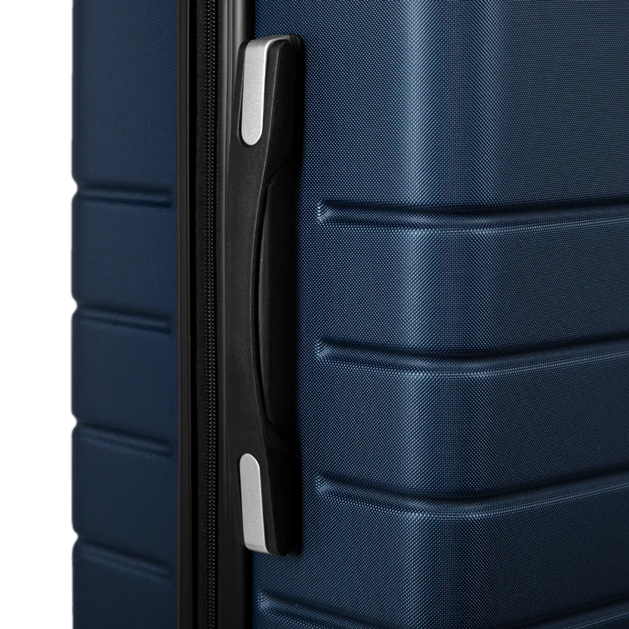 Kit 3 Malas de viagem Grande, Média e Bordo e 1 Frasqueira em ABS Essencial 2 - Azul marinho