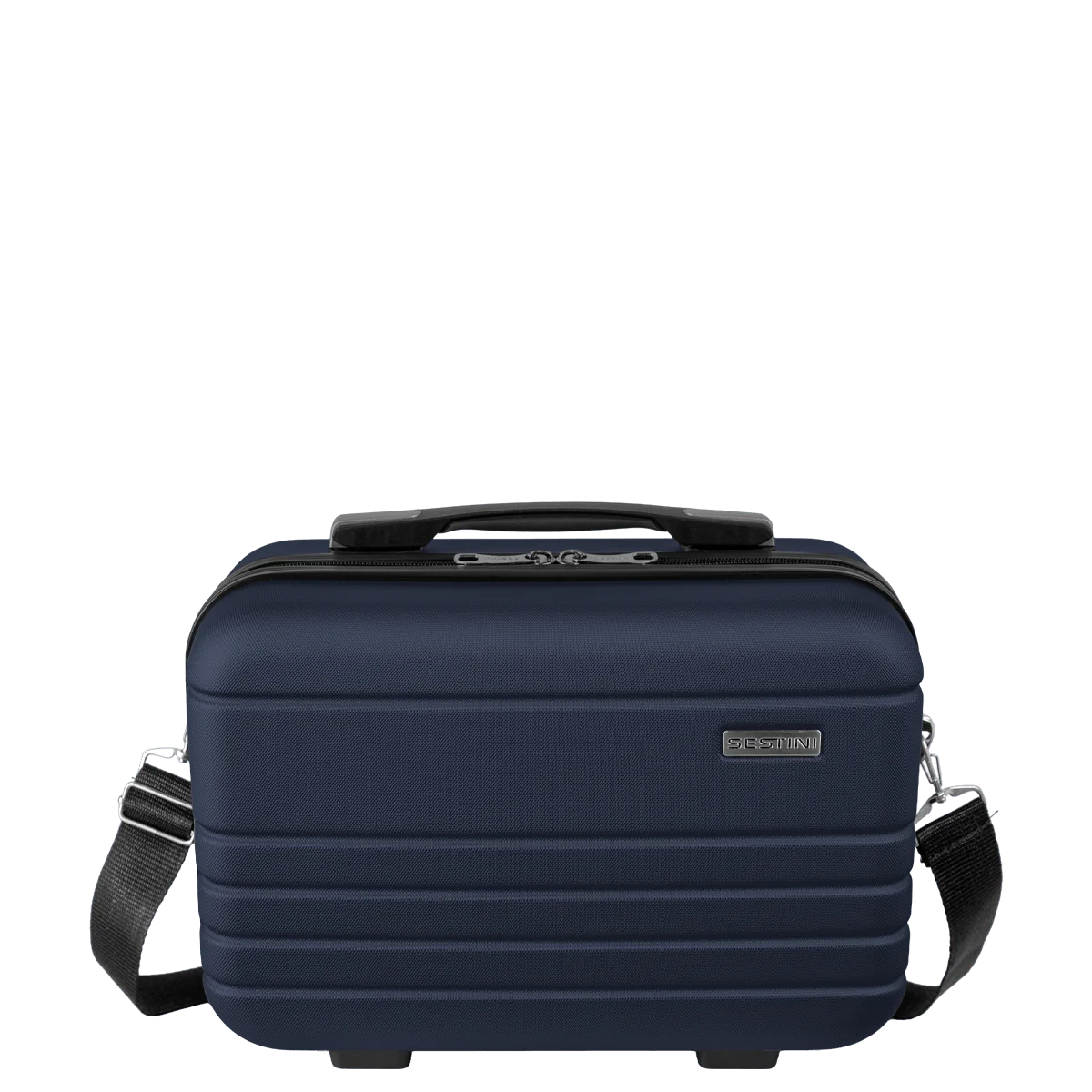 Kit 3 Malas de viagem Grande, Média e Bordo e 1 Frasqueira em ABS Essencial 2 - Azul marinho