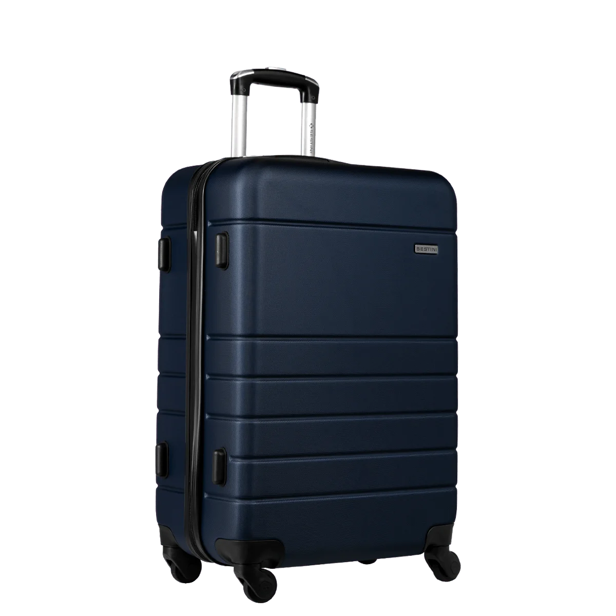 Kit 3 Malas de viagem Grande, Média e Bordo e 1 Frasqueira em ABS Essencial 2 - Azul marinho