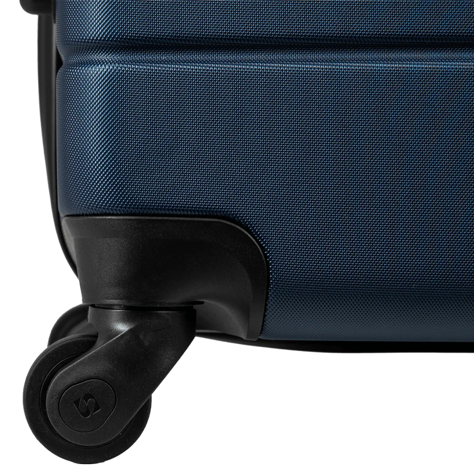 Kit 3 Malas de viagem Grande, Média e Bordo e 1 Frasqueira em ABS Essencial 2 - Azul marinho