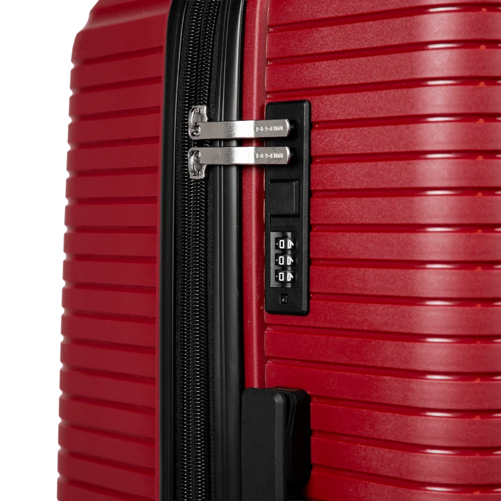 Kit 3 Malas de viagem Grande, Média e Bordo e 1 Frasqueira em Polipropileno PP Essencial Plus 2 - Vinho