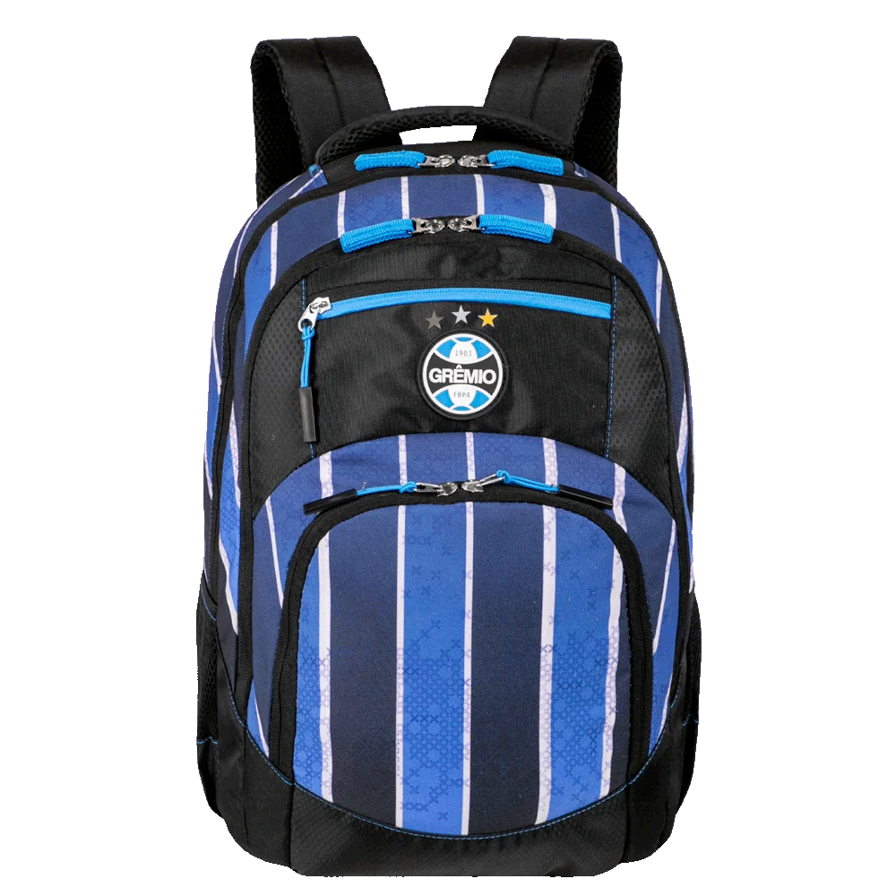 Kit Mochila 2 Compartimentos e Necessaire Porta Chuteira Grêmio X02 - Listrado