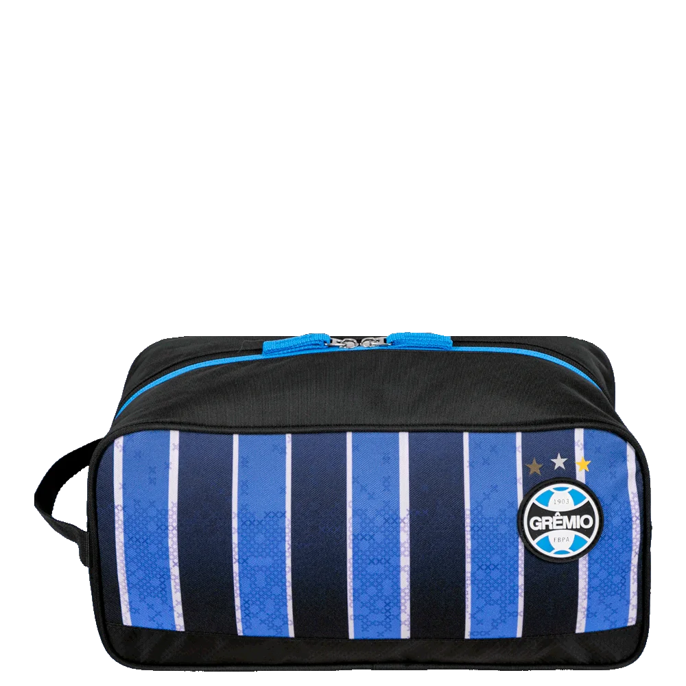 Kit Mochila 2 Compartimentos e Necessaire Porta Chuteira Grêmio X02 - Listrado
