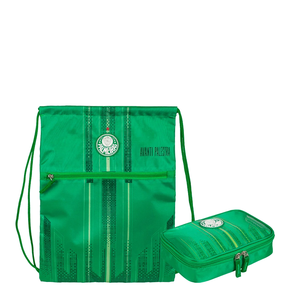 Kit Mochila Saquinho e Estojo Box Palmeiras X02 - Verdão