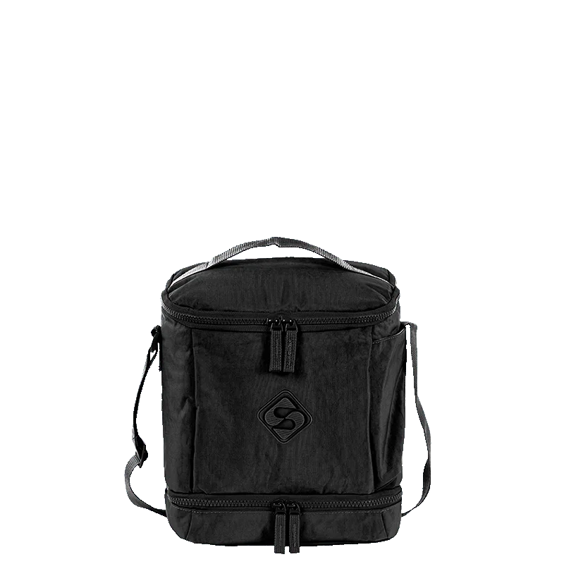 Lancheira Fitness 2 Compartimentos Lunch Crinkle Preto