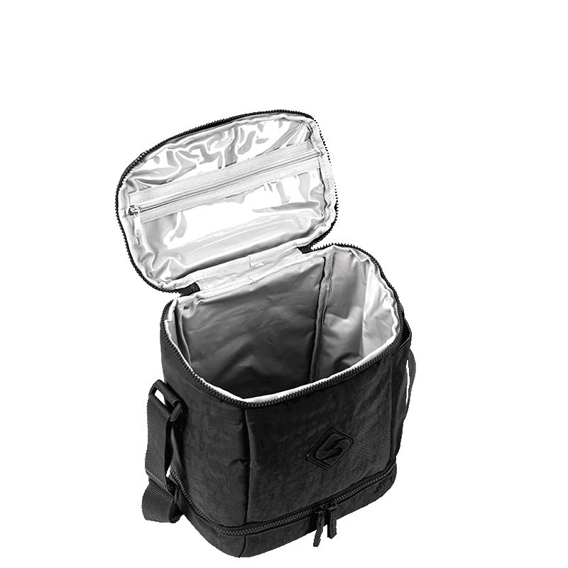 Lancheira Fitness 2 Compartimentos Lunch Crinkle Preto