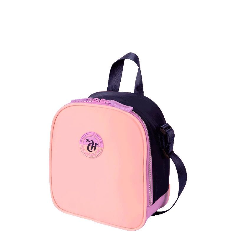 Lancheira Grande Capricho Block - Pêssego e Lilás