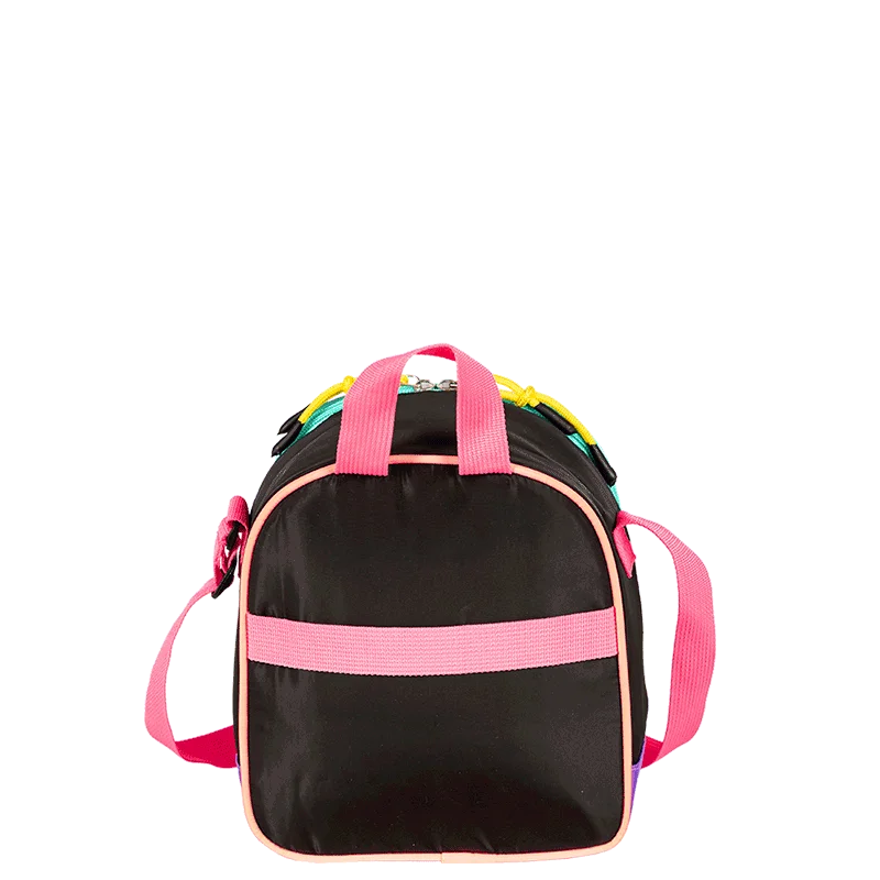 Lancheira Grande Capricho Contrast - Preto e Rosa