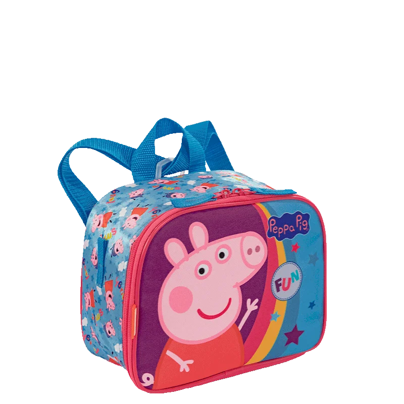 Lancheira Pequena 2X1 Peppa Core - Colorido