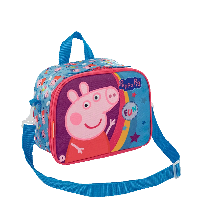 Lancheira Pequena 2X1 Peppa Core - Colorido