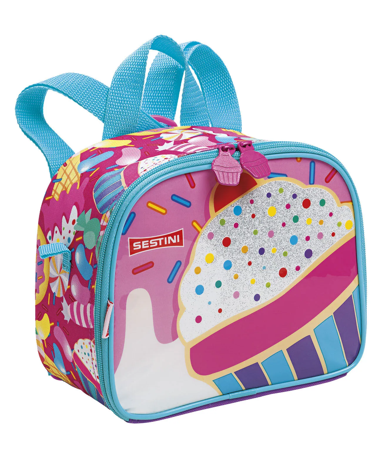 Lancheira Pequena Sestini 20Y Cupcake Colorido
