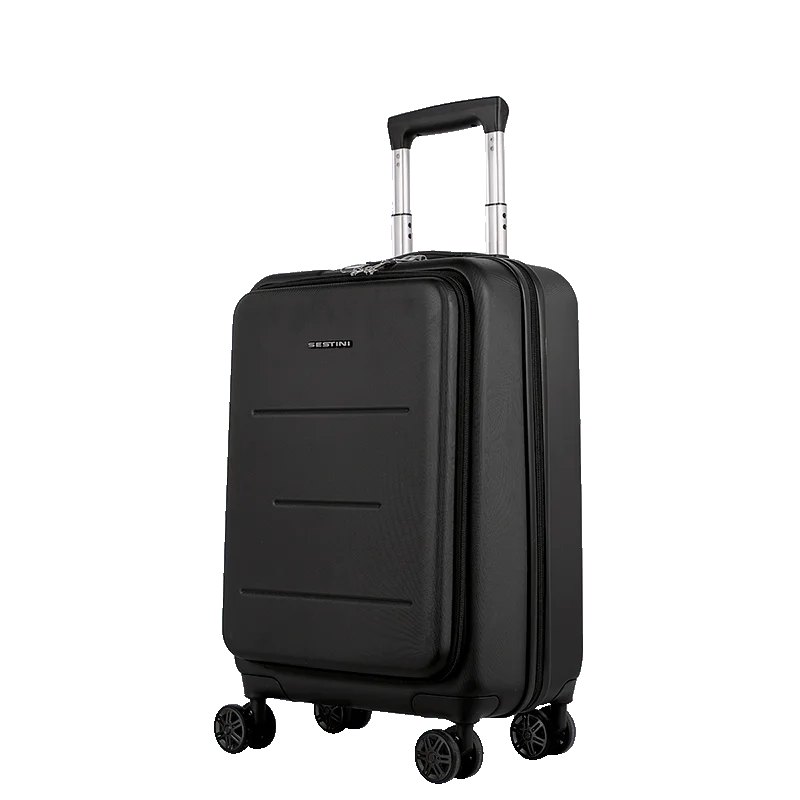 Mala de Viagem Bordo 10 kg ABS com Rodas 360° Eldorado - Preto