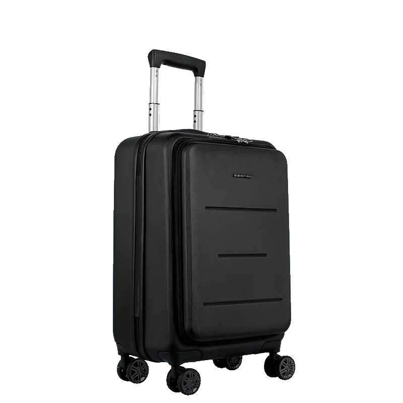 Mala de Viagem Bordo 10 kg ABS com Rodas 360° Eldorado - Preto