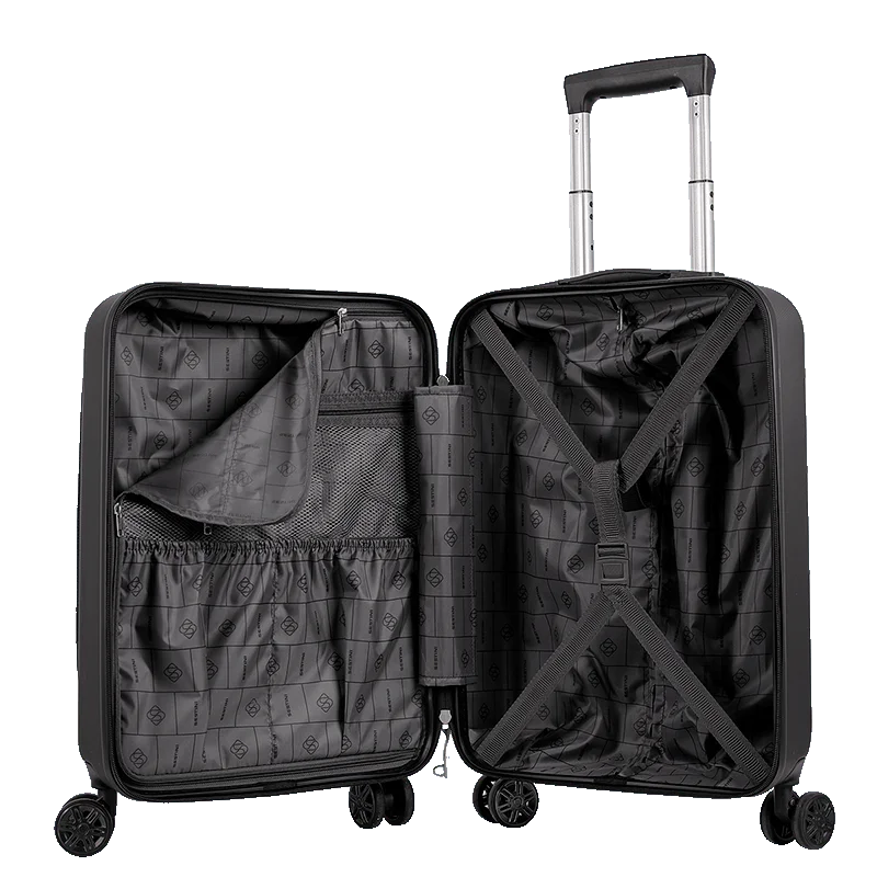 Mala de Viagem Bordo 10 kg ABS com Rodas 360° Eldorado - Preto