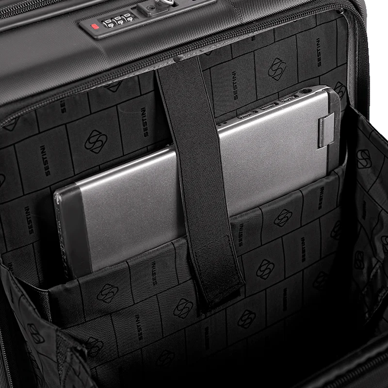 Mala de Viagem Bordo 10 kg ABS com Rodas 360° Eldorado - Preto