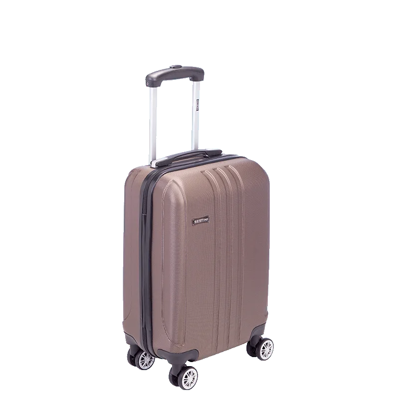 Mala de Viagem Bordo 10 kg ABS com Rodas 360° Gama 3 - Bronze