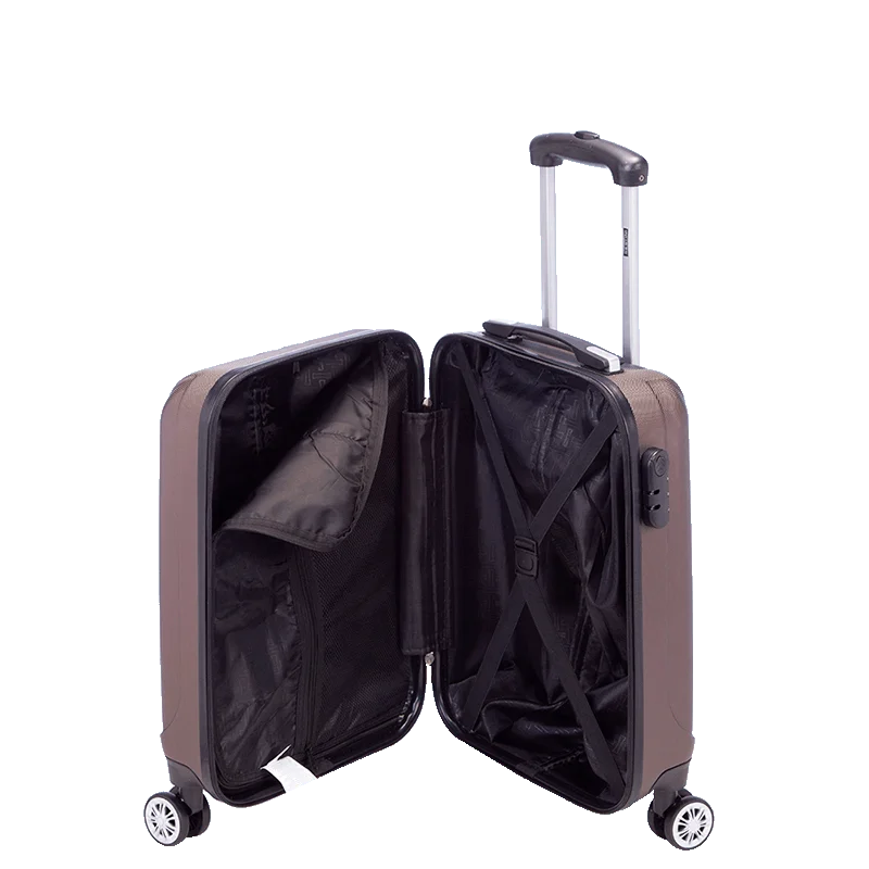 Mala de Viagem Bordo 10 kg ABS com Rodas 360° Gama 3 - Bronze