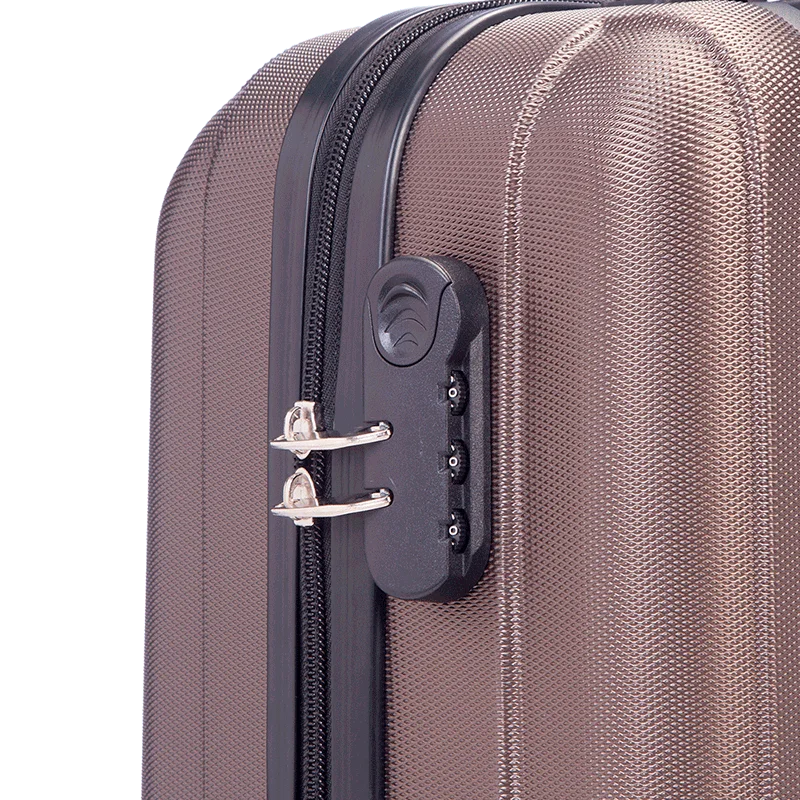 Mala de Viagem Bordo 10 kg ABS com Rodas 360° Gama 3 - Bronze
