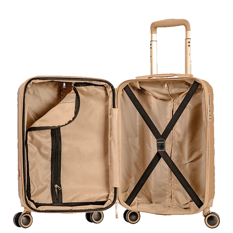 Mala de Viagem Bordo 10 kg ABS com Rodas 360° Nba Space - Dourado