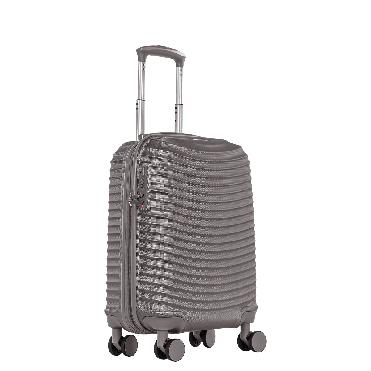 Mala de Viagem Bordo 10 kg ABS com Rodas 360° Vega 3T - Cinza grafite