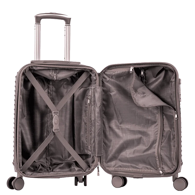 Mala de Viagem Bordo 10 kg ABS com Rodas 360° Vega 3T - Cinza grafite