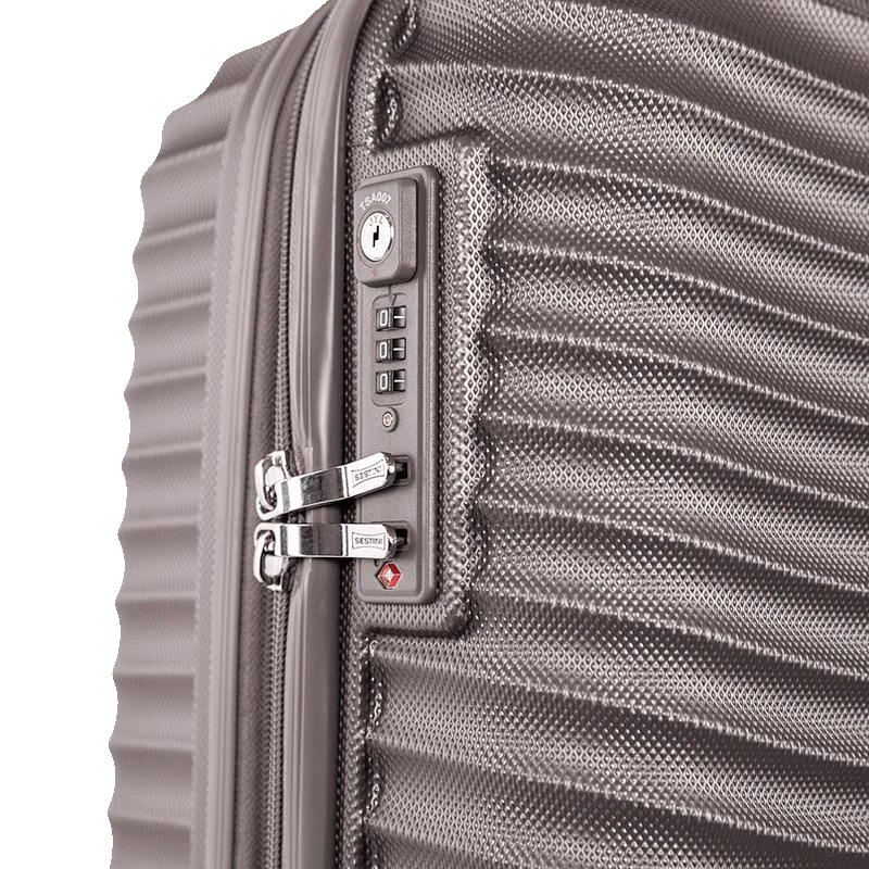 Mala de Viagem Bordo 10 kg ABS com Rodas 360° Vega 3T - Cinza grafite