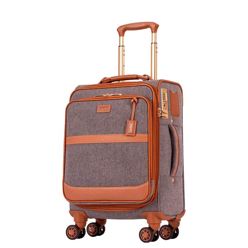 Mala de Viagem Bordo 10 kg Poliéster com Rodas 360° Royale - Cinza