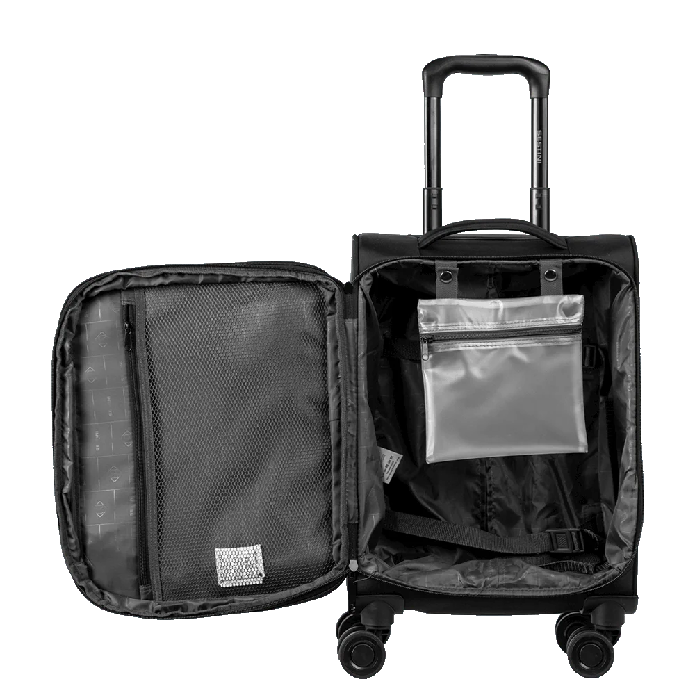 Mala de Viagem Bordo 10 kg Poliéster com Rodas 360° Ultralight 6 - Preto