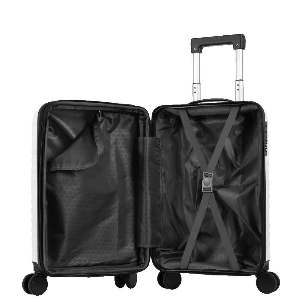 Mala de Viagem Bordo 10 kg Polipropileno com Rodas 360° PP Essencial Plus - Branco