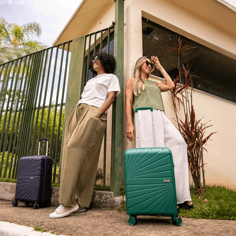 Mala de Viagem Bordo 10 kg Polipropileno com Rodas 360° PP Supreme - Verde