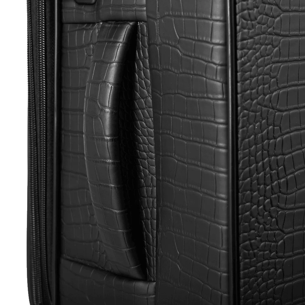 Mala de Viagem Bordo 10 kg Rígida com Rodas 360° Croco 5t - Preto