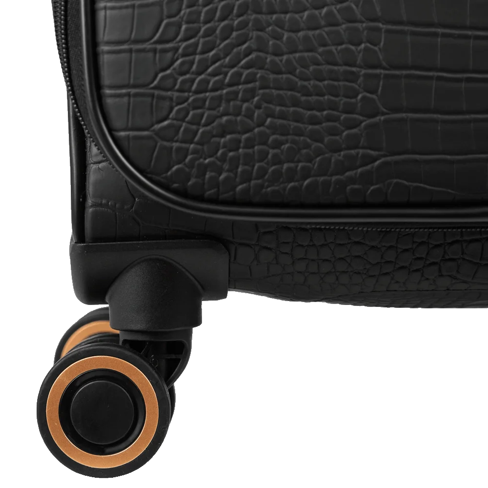 Mala de Viagem Bordo 10 kg Rígida com Rodas 360° Croco 5t - Preto