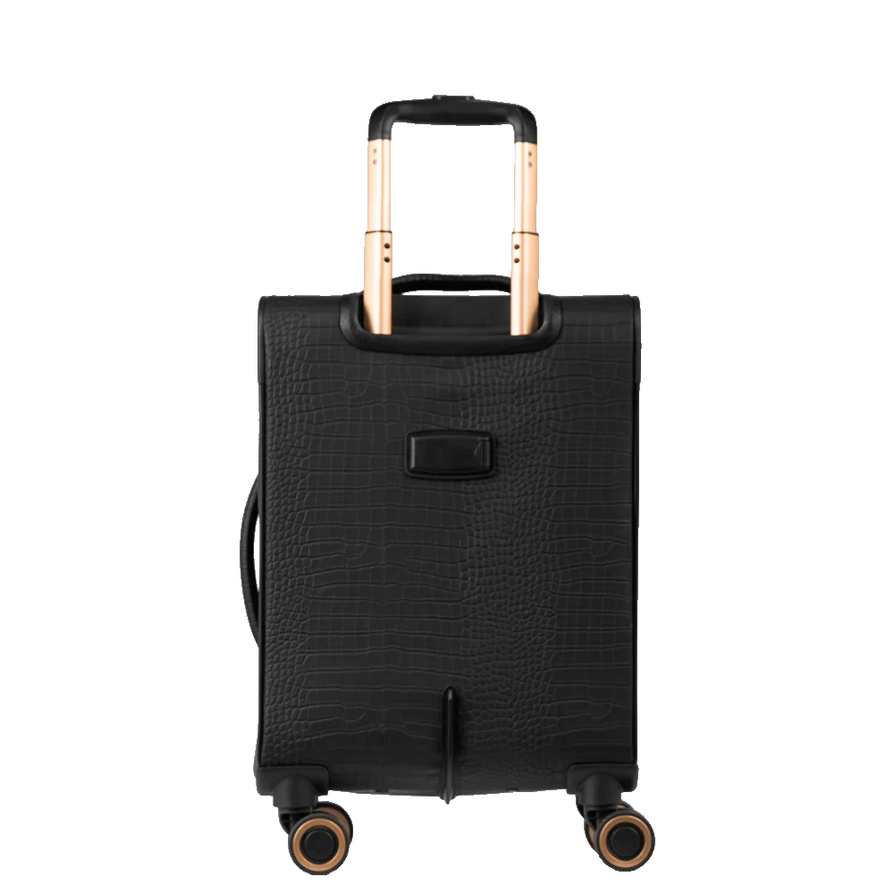 Mala de Viagem Bordo 10 kg Rígida com Rodas 360° Croco 5t - Preto