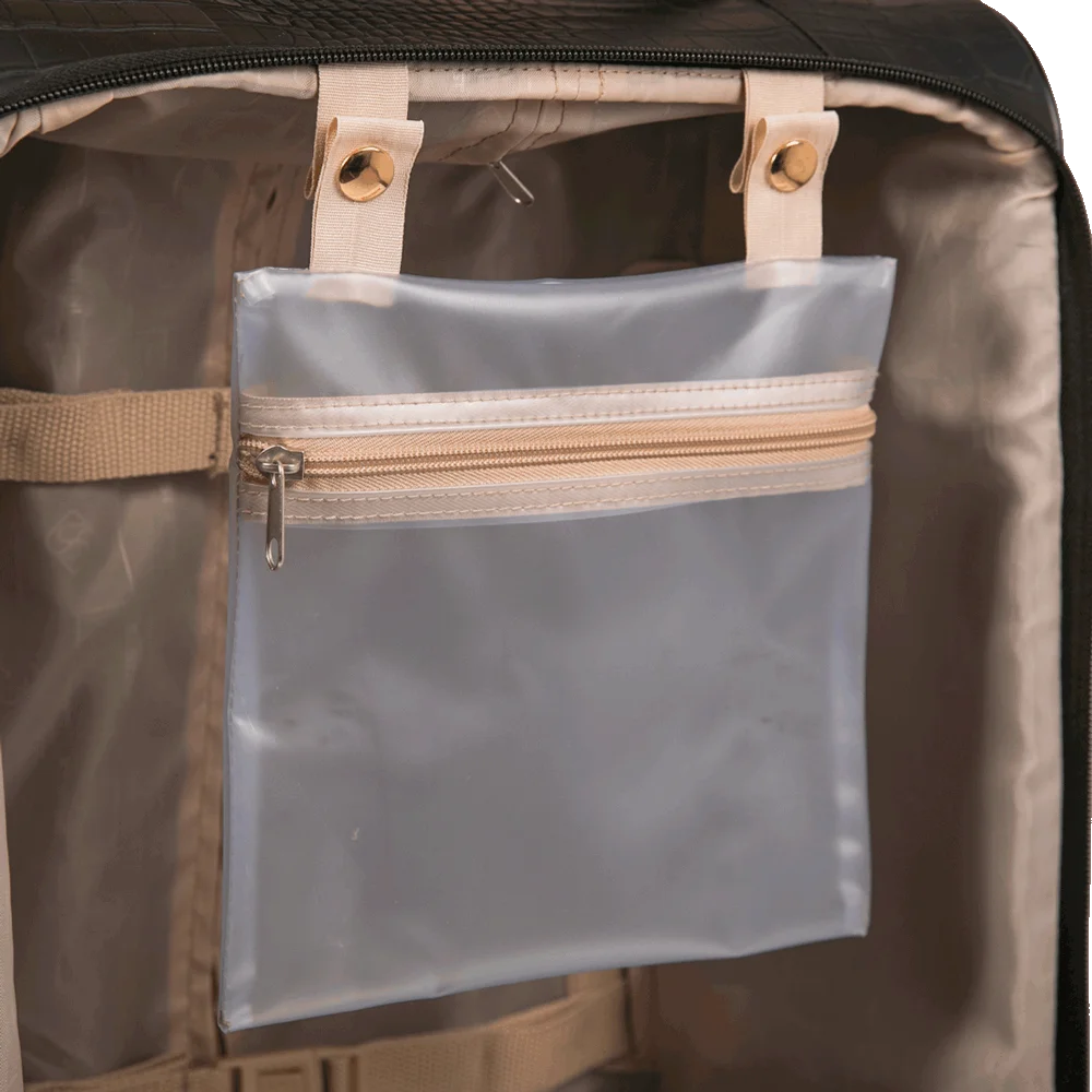 Mala de Viagem Bordo 10 kg Rígida com Rodas 360° Croco 5t - Preto
