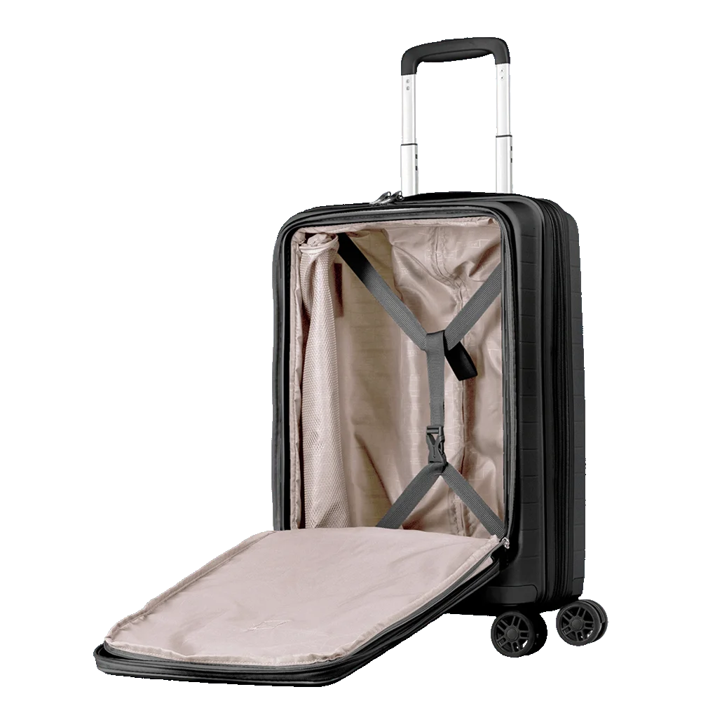 Mala de Viagem Bordo 10 kg em Polipropileno com Rodas 360° PP Duo - Preto
