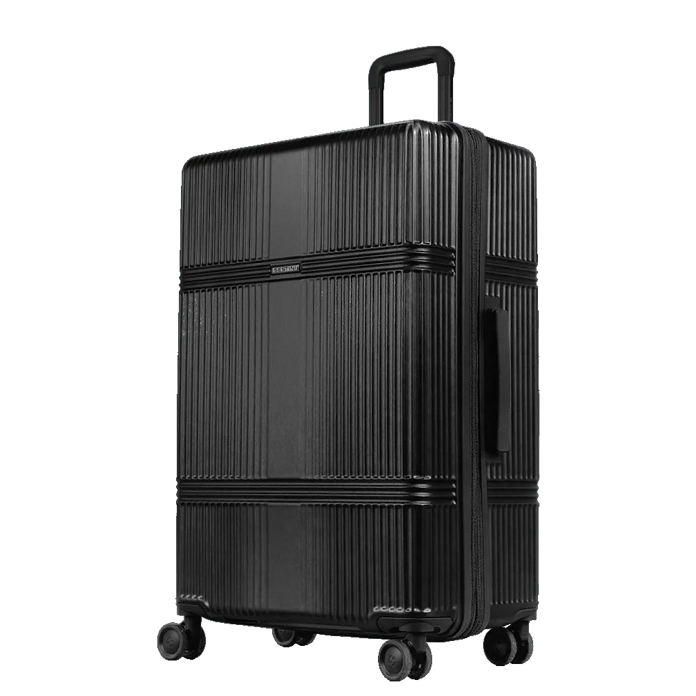 Mala de Viagem Grande 32 kg ABS com Rodas 360° Croma - Preto